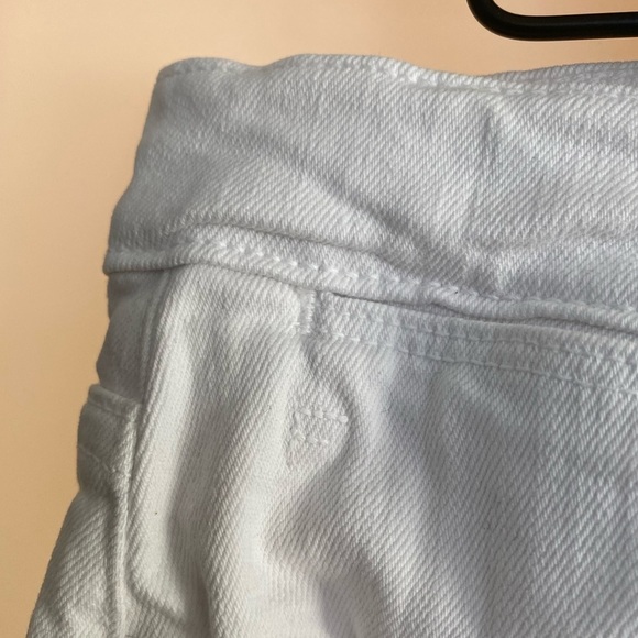 FRAME Le High Straight Blanc white jeans raw hem. Size 32 - Picture 4 of 16